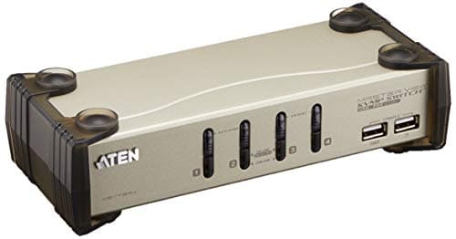 Image of Aten 4 Port USB KVMP Switch KVM Switch 4 > 1 USB 1.1 PS/2 with Audio