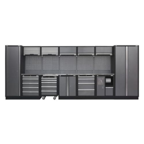Image of Sealey Superline Pro 4.9m Storage System - Stainless Worktop - APMSSTACK01SS