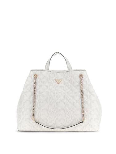 Image of GUESS shoulder bag shopper bag Giully II Large 2 In 1 Tote Cream White