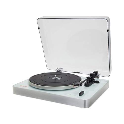 Image of Aiwa APX-790BT/WH Bluetooth Turntable with Belt Drive and Acrylic Dust Cover, 2 Speeds 33/45 RPM, Magnetic Aluminum Capsule, Balanced Arm, Colour: White