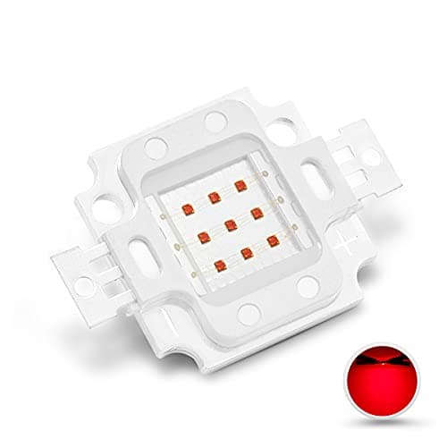 Image of CHANZON High Power Led Chip 10W Red (900mA / DC 6V - 7V / 10 Watt) Super Bright Intensity SMD COB Light Emitter Components Diode 10 W Bulb Lamp Beads DIY Lighting