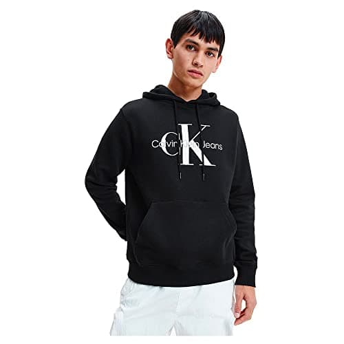 Image of Calvin Klein Men Hoodie Core Monologo, Black (Ck Black), XXS