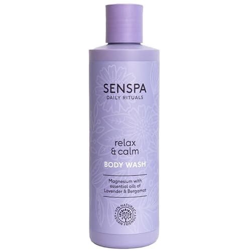Image of SenSpa Relax & Calm Lavender Body Wash - Vegan Shower Gel, Natural Body Wash with Magnesium, Shower Gel for Women & Men, Cruelty Free, Luxury Spa Gifts for Women - 250ml