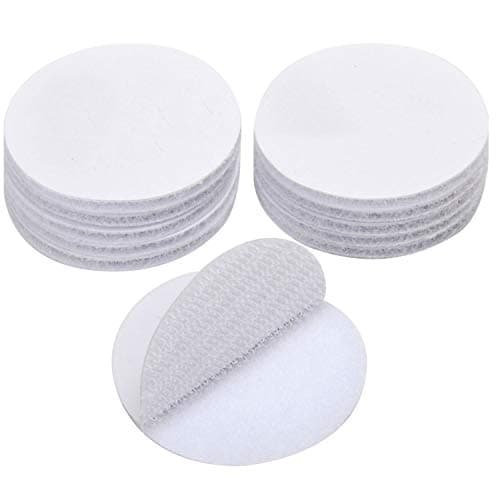 Image of BRAVESHINE 12 Pack Round 38mm Double Sided Sticky Tape, Heavy Duty Sticky Adhesive Pads, Fastener Tape Damage-Free for Walls and Floor, Door, Plastics, Glasses, Mirrors, Carpets(White)