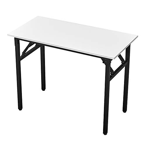 Image of Panana Folding Dining & Kitchen Table - Steel Frame (White, 100cm x 50cm)