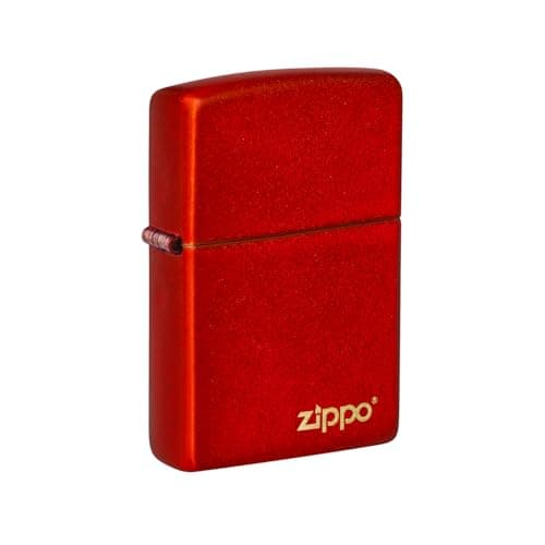 Image of Zippo Windproof Lighter, Red Logo, Glow-in-the-Dark, Colour Image, Refillable, Reusable, Windproof Design, Gift Box, Made in USA