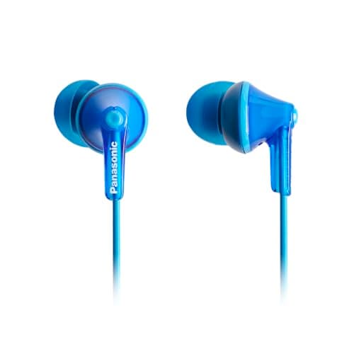 Image of Panasonic RP-HJE125E-A ErgoFit Wired Ear Canal Earphones, Custom-Fit In-Ear Headphones, 1.1 m Cable, 3.5 mm Jack, Blue
