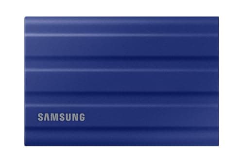 Image of Samsung T7 Shield Portable SSD 2TB, USB 3.2 Gen2 External SSD, Up to 1,050MB/s, Rugged, IP65 Water & Dust Resistant, for Photographers, Content Creators and Gaming, Mac Compatible, MU-PE2T0R, Blue