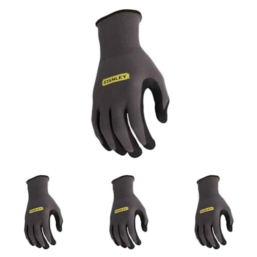 Image of STANLEY Men's Gripper Gloves, Large (One Pair) (Pack of 4)