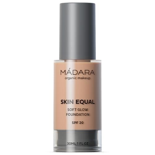 Image of MÁDARA Organic Skincare | Skin Equal Soft Glow Foundation SPF15 ROSE IVORY 30-30ml, Mineral foundation with hyaluronic acid, Buildable medium coverage, Dewy foundation, Vegan, COSMOS certified