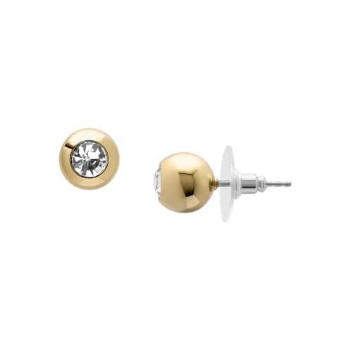 Image of Fossil Women's brass with post/stud closure Earrings