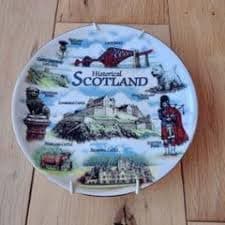 Image of Scotland Souvenir Decorative Plate, Scottish Heritage Design, 15 cm
