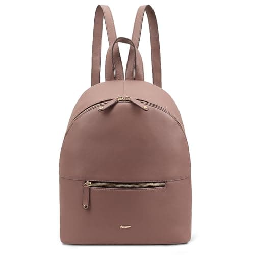 Image of PAUL COSTELLOE Leather Backpack for Women, Leather Backpack Small, Casual Shoulder Bag,3 Colour Options, AGANO (TWILIGHT MAUVE)