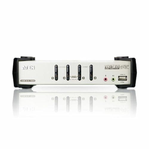 Image of ATEN 4-Port USB - PS/2 VGA KVM Switch with Audio & USB 2.0 Hub (KVM Cables Included)