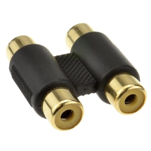 Image of kenable Phono RCA Coupler Twin Socket to Twin Socket Adapter Gold Plated Contacts for Audio Video Cables Double Female Connector