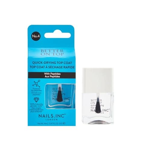 Image of Nails.INC Better On Top Quick Drying Top Coat, Dries in 45 Seconds, Enriched with Peptides to Hydrate Nails, Cruelty Free, Vegan