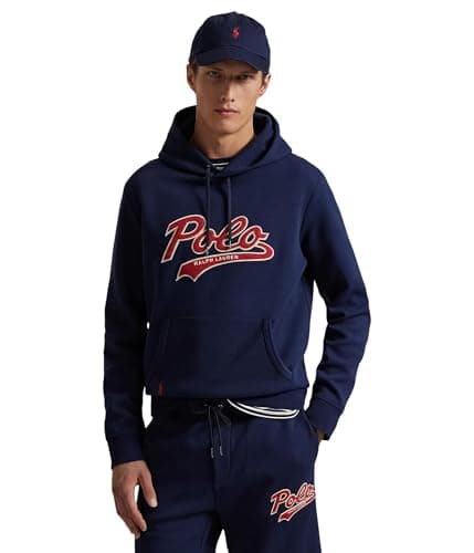 Image of POLO RALPH LAUREN Men's Double-Knit Full-Zip Hoodie, Cruise Navy, XL