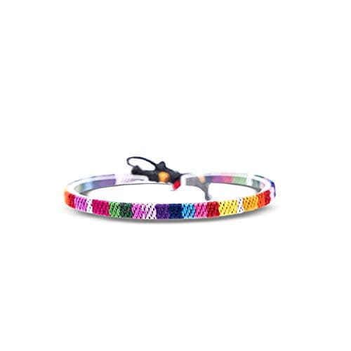 Image of Made by Nami Boho Surfer Anklet Unisex - Ethnic Ankle Bracelet Women & Men - Handmade Beach Jewellery & Festival Accessories - Thin String Rope Anklet (Rainbow)