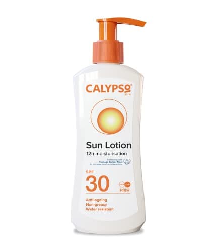 Image of Calypso Sun Lotion SPF30, 24 hours Moisturisation, Anti Ageing, Water Resistant, 200ml