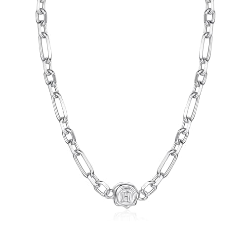 Image of Harry Potter x FANCIME Collaboration Charm Necklace - Magnetic Cross Chain - Silver, Sterling Silver Charms Necklace Jewellery Gift for Women Girls