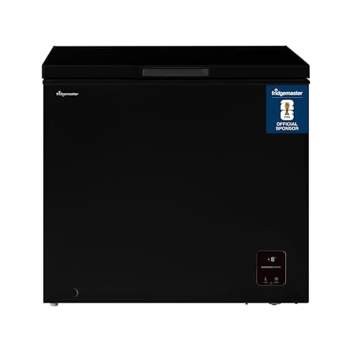 Image of Fridgemaster MCF198EB 191L Chester Freezer 4 Star Freezer Rating - 55.7D x 89.1W x 85.3H cm Black with Recessed Handle - E Rated