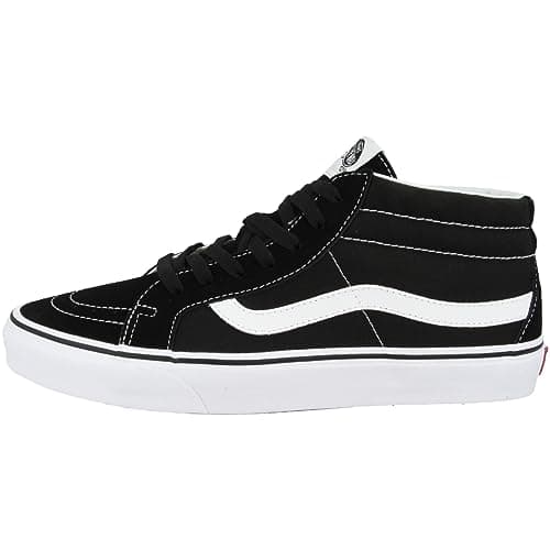 Image of Vans Men's Sk8-mid Reissue Hi-Top Trainers, Black Black True White 6bt, 5 UK