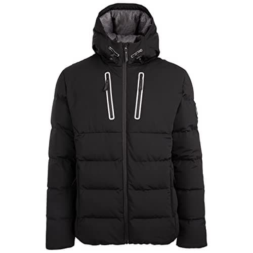 Image of DLX Mens Down Jacket Padded With Adjustable Hood Reflective Mesh Lining Hawthorne