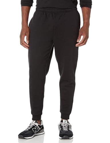 Image of Amazon Essentials Men's Relaxed Fit Fleece Sweatpants, Black, L