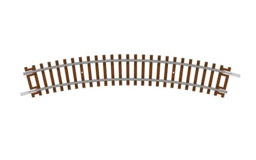 Image of Hornby - TT8003 TT Gauge Curve - 1st Radius 30° - Extra Track Pieces for Model Railway Sets, Toy Train Track Pieces, Includes: 1x 267mm 1st Radius Curve - Hobbies for Men - Scale 1:120