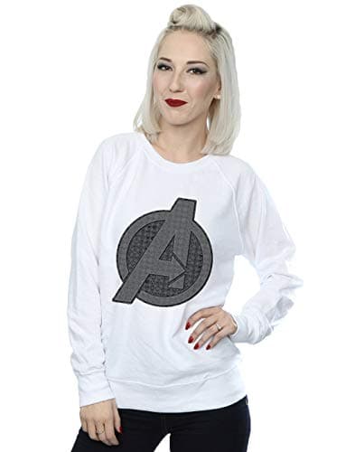 Image of Marvel Women's Avengers Endgame Iconic Logo Sweatshirt White XX-Large