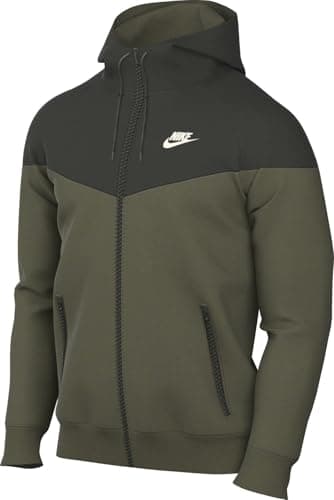 Image of NIKE Sportswear Windrunner DA0001-222 Men's Hooded Jacket, Medium Olive/Sequoia/Sail, L