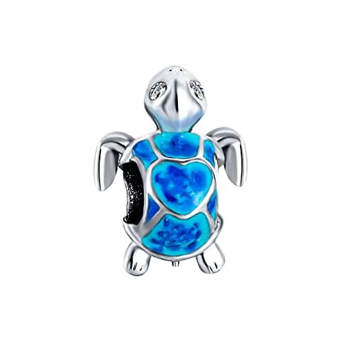 Image of KunBead Jewelry Blue Sea Turtle Nomination Tortoise Bead Charms fit Bracelets