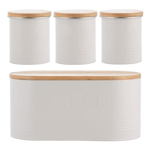 Image of Typhoon Essentials 4pc Set Oatmeal Storage Container - Rustic, 345mm x 185mm x 170mm - Food Storage Container Set