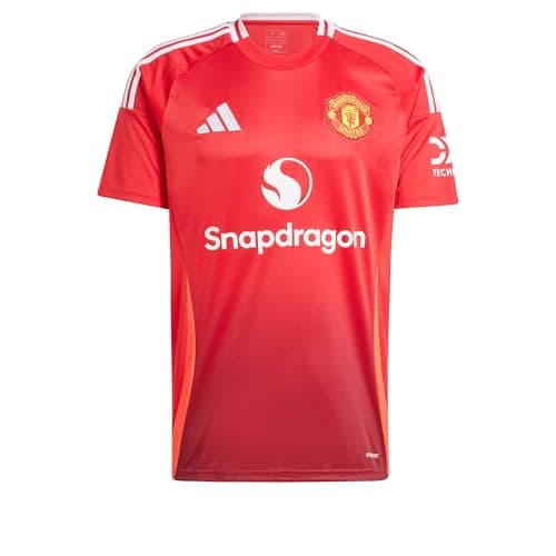 Image of adidas Mens Manchester United Home Shirt 2024 2025 Adults Red S