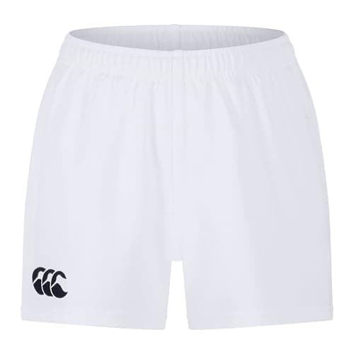 Image of Canterbury Junior Unisex Professional 2.0 Shorts | Rugby Shorts | CCC Logo Gym Shorts, White, 10