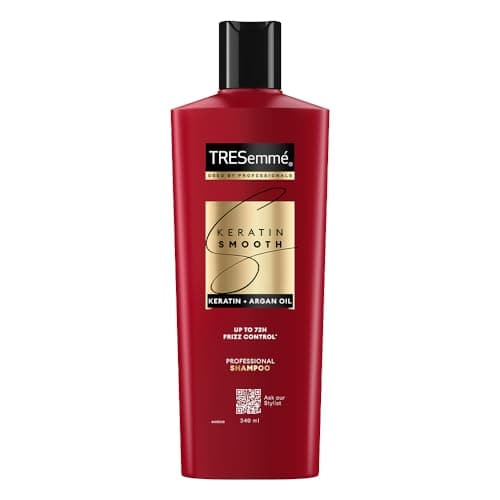 Image of TRESemme Keratin Smooth Shampoo 340 ml|| With Keratin & Argan Oil for Straighter|| Shinier Hair - Nourishes Dry Hair & Controls Frizz|| For Men & Women