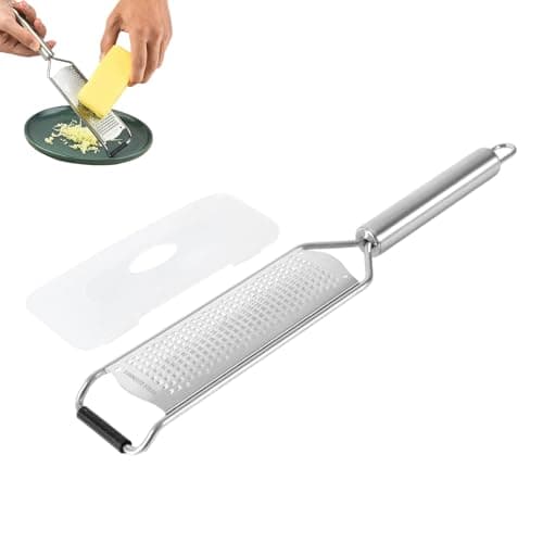 Image of Professional Lemon Zester,Stainless Parmesan Cheese Grater for Kitchen,Microplane Ginger Grater Tool,Handheld Garlic Grater Compact,Suitable for Citrus,Orange,Nutmeg and Chocolate