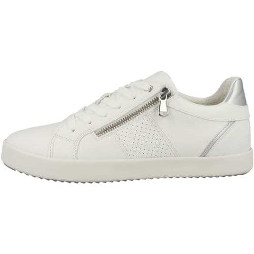Image of Geox Women's D Blomiee ESneaker, White Silver, 4 UK