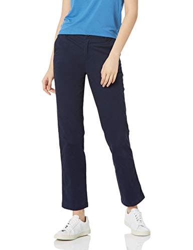 Image of Amazon Essentials Women's Slim Fit, Straight leg Stretch Twill Chino Pant, Navy, 14