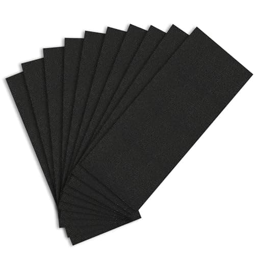 Image of Sandphyrre Sandpaper Set, 10 Sheets 80 Grit coarse Sand Paper, Wet and Dry Sandpaper for Wood, Walls, Glass, Plastic and Car Paintwork Sanding, 9 x 3.6 Inches