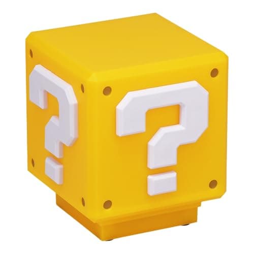 Image of Paladone Super Mario Mini Question Block Light - Officially Licensed Super Mario Bros. Merchandise, Bedroom or Game Room Decor, Retro Gamer Gift, Battery Powered
