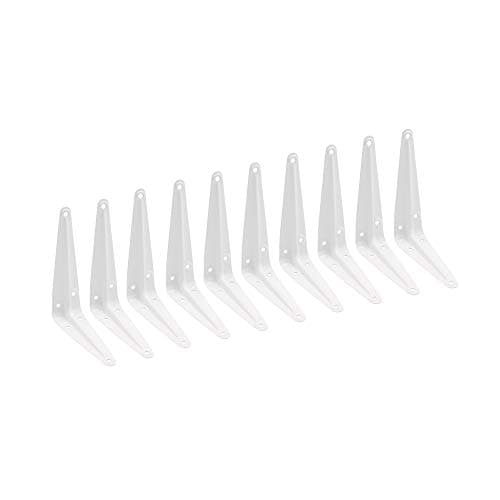 Image of EAI London Shelf Brackets | White 125x75mm / 5x4 Inch Shelving Support Bracket | Pack of 10