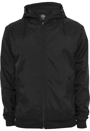 Image of Urban Classics Men's Windbreaker Jacket, Black, M