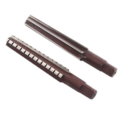 Image of MasYosh Morse Taper Reamer, 2PCS High Carbon Steel Straight Shank Hand Reamer with Rough Fine Cut for Tapered Hole MT1 MT2 MT3 MT4 MT5 (MT2# Coarse Hinge + fine Hinge)