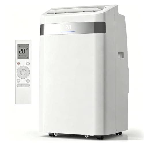 Image of JUMMICO 12000 BTU Portable Air Conditioner – Quiet 4-in-1 AC with Cooling, Fan, Dehumidifier & Sleep Mode | Window Kit Included | LED Display & Remote Control | For Rooms up to 40 m²
