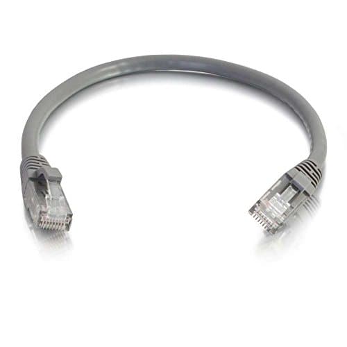 Image of C2G 83140 0.5M GREY Cat5e Ethernet RJ45 High Speed Network Cable, LAN Lead Cat5e Unshielded PVC UTP Patch Cable