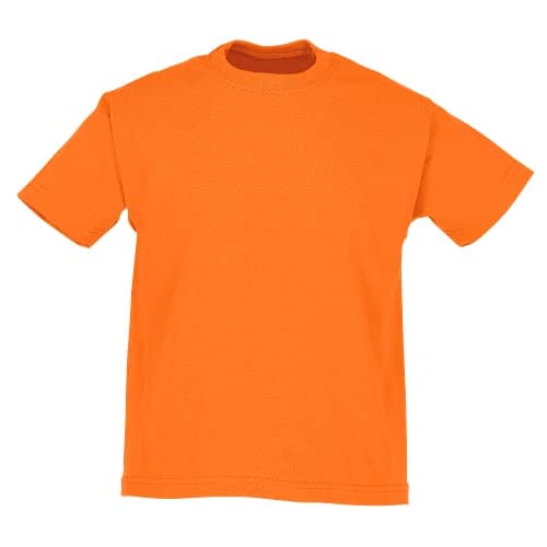 Image of Fruit of the Loom Childrens/Kids Original Short Sleeve T-Shirt (7-8 Years) (Orange)