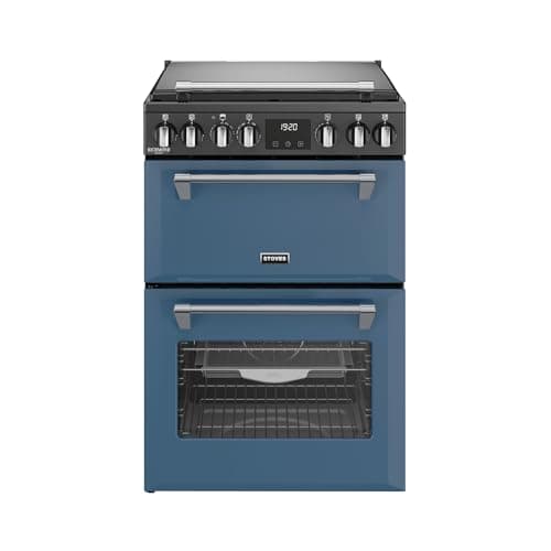 Image of Stoves Richmond Deluxe 60cm Dual Fuel Range Cooker with Gas Hob, Twilight Blue
