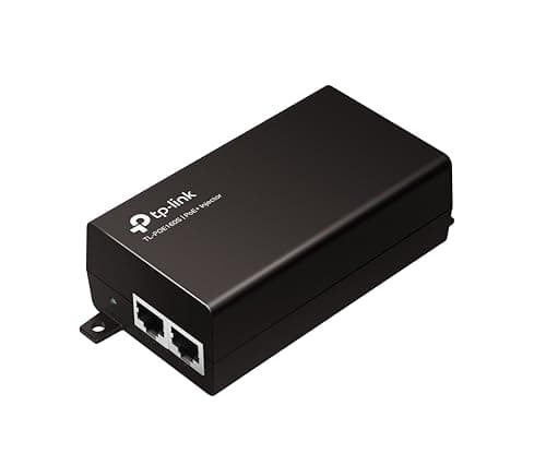 Image of TP-Link TL-POE160S PoE+ Injector (2 Gigabit Ports, Compatible with 802.3af /at, Total Power with up to 30W, Wall Mount and Desktop Design, Plug and Play), Black, único
