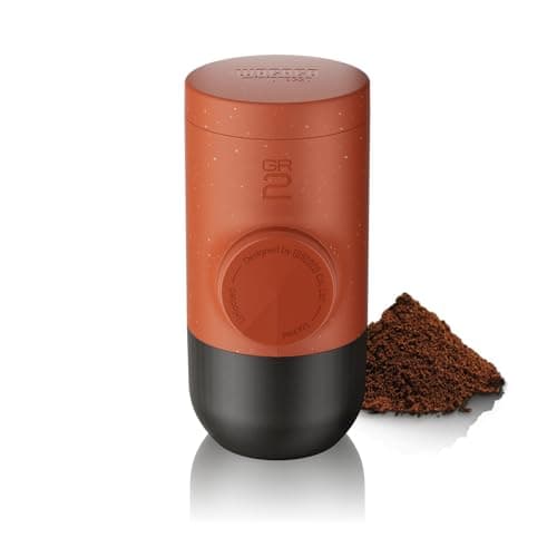 Image of WACACO Portable Coffee Maker for Outdoor Compatible Ground Coffee, Manually Operated Espresso Maker, Espresso Machine Coffee On The Go, Ultra-Small (Copper Clay)